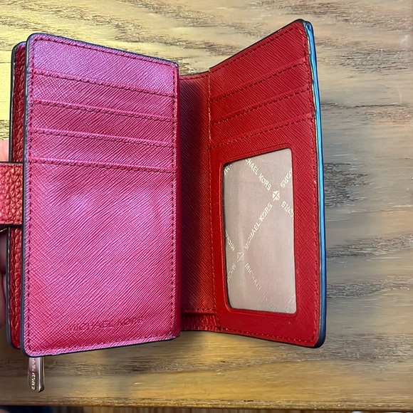 Michael Kors Leather Wallet - Red - Picture 3 of 5